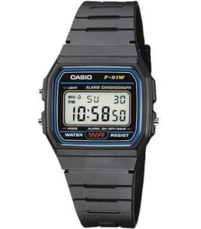 Reloj Resistente Vintage Clásico F91W Negro - F91 CASIO - F-91W-1YER