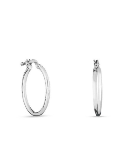 Criollas o pendientes de aro de plata rodiada 15MM - 305276