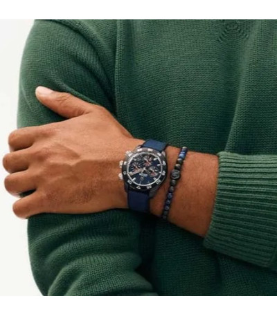 Reloj Hombre TH85 Chronograph Polímero Fibra de Carbono y Tela Azul Tommy Hilfiger - 1792183