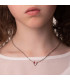 Collar Minnie Mouse Lazo Rosa Fucsia Lunares Acero DISNEY - ST0039C