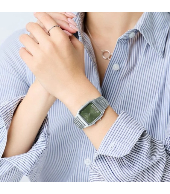 Reloj Vintage Unisex Anadigi Esfera Verde Oscuro CASIO - AQ-230A-3AMQYES