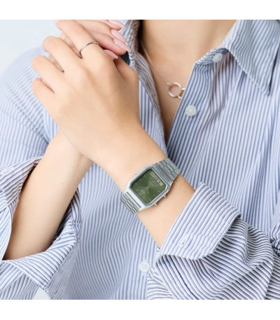 Reloj Vintage Unisex Anadigi Esfera Verde Oscuro CASIO - AQ-230A-3AMQYES