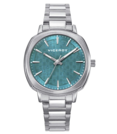 Reloj Señora Cuadrado Redondeado Acero Esfera Verde Agua VICEROY - 401298-67