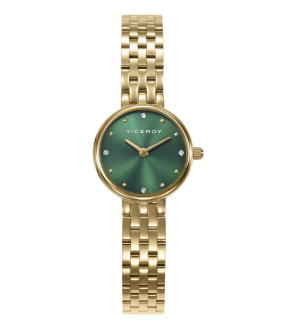 Reloj Mujer Dorado Pequeño Esfera Verde VICEROY - 41148-67