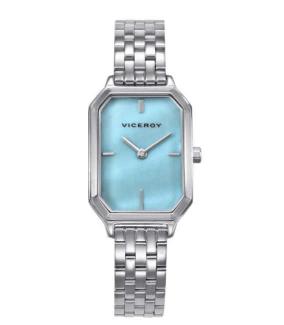 Reloj Mujer Acero Rectanguar Esfera Azul Turquesa VICEROY - 401288-37