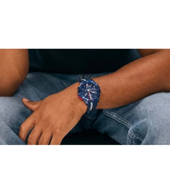 Reloj Hombre Chronograph Correa Caucho Bank Tommy Hilfiger - 1792169