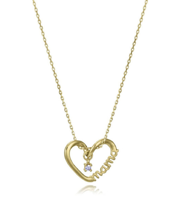 Collar Plata Dorado Corazón y Mamá con Circonita VICEROY JEWELS - 13247C100-30