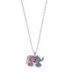 Collar de plata de Stitch y Angel con Corazón DISNEY - AG0082C