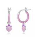 Aros Pendientes Princesas con Esmalte Rosa DISNEY - AG0107P