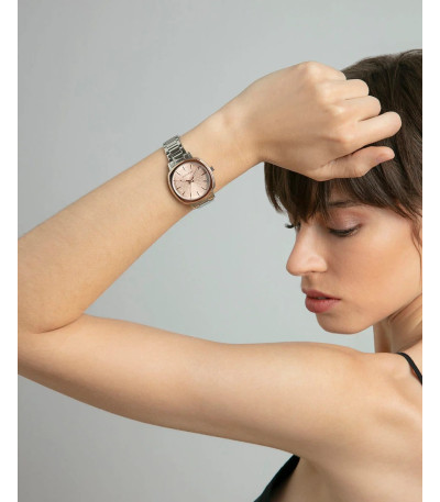 Reloj Señora Cuadrado Redondeado Acero Esfera Rosé VICEROY - 401298-97