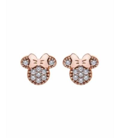 Pendientes Plata Rosé Minnie Mouse Circonitas DISNEY - AG0013P