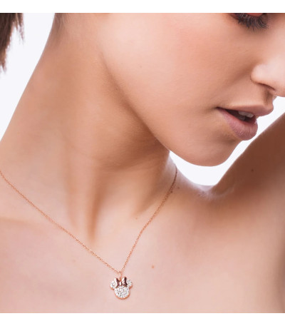 Collar Plata Rosé Minnie Mouse Circonitas DISNEY - AG0013C