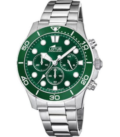 Reloj Crono Hombre Esfera Verde Excellent LOTUS - 18756/2
