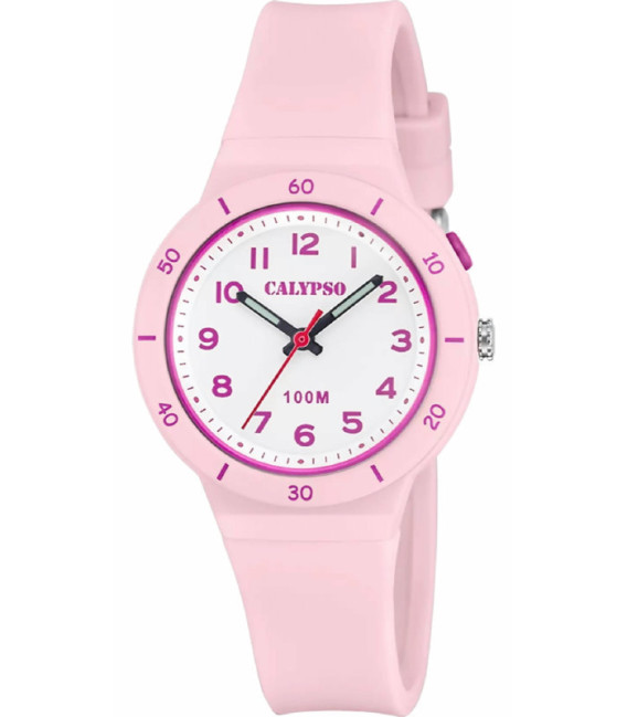 Reloj con Luz Unisex rosa claro Esfera Blanca CALYPSO - K5848/1
