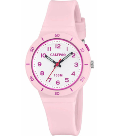 Reloj con Luz Unisex rosa claro Esfera Blanca CALYPSO - K5848/1