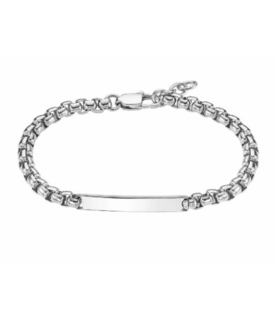 Pulsera Acero Hombre Placa y Eslabones Cuadrados LOTUS STYLE - LS2365-2/1