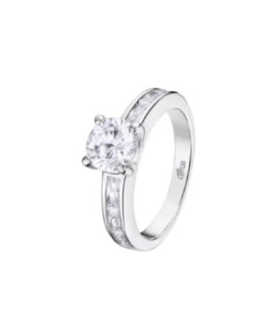 Anillo Pure Essential 4 Garras Circonita 7mm al n12 LOTUS SILVER - LP3444-3/112