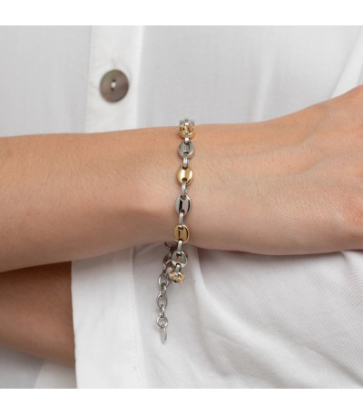 Pulsera Acero Calabrote 7mm Bicolor IP Oro LOTUS STYLE - LS2124-2/2