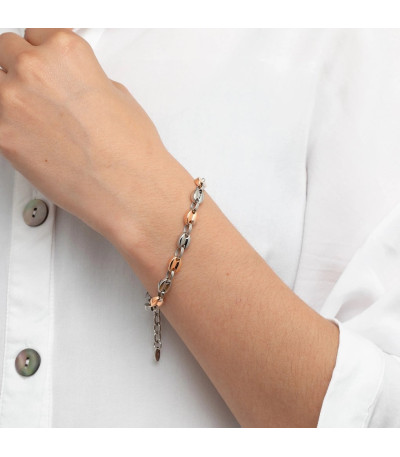 Pulsera Acero Calabrote 7mm Bicolor IP oro rosa LOTUS STYLE - LS2124-2/3