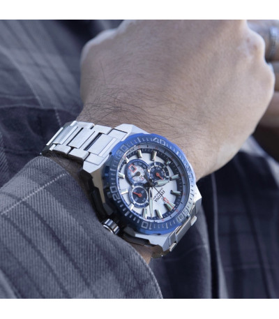 Reloj Hombre CronoBike 2025 Azul y Plateado Acero FESTINA - F20724/1