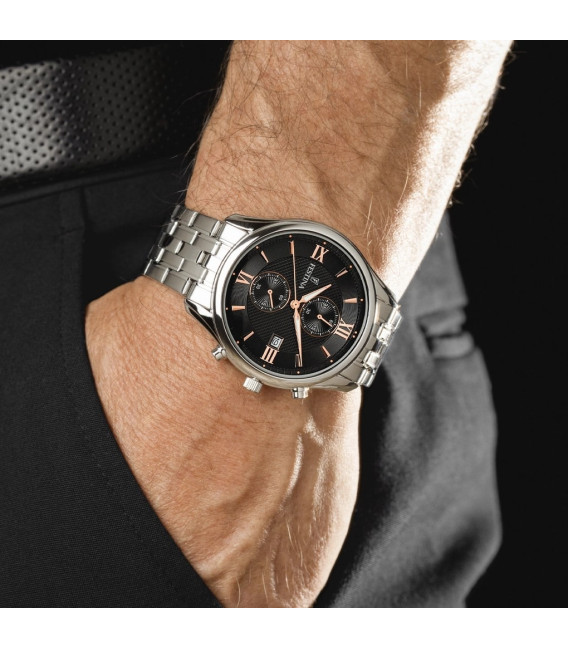 Reloj Hombre Crono Acero Esfera Gris Oscuro FESTINA - F6854/7