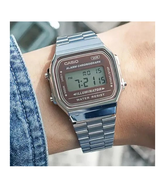 Reloj Unisex Digital Esfera Granate CASIO - A168WA-5AYES