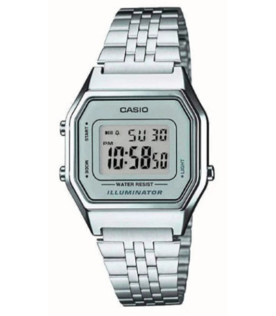Reloj Mujer Vintage Plateado Digital Mediano CASIO - LA680WEA-7EF